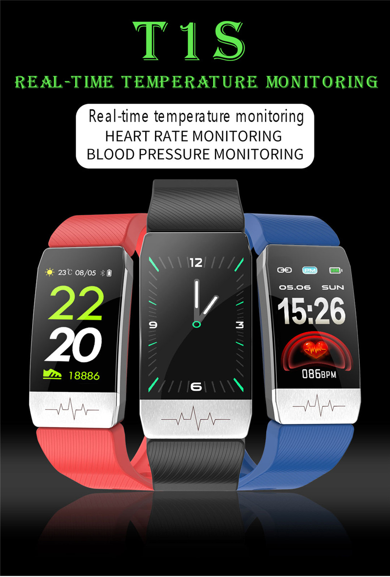 T1S ECG Smart band with thermometer
